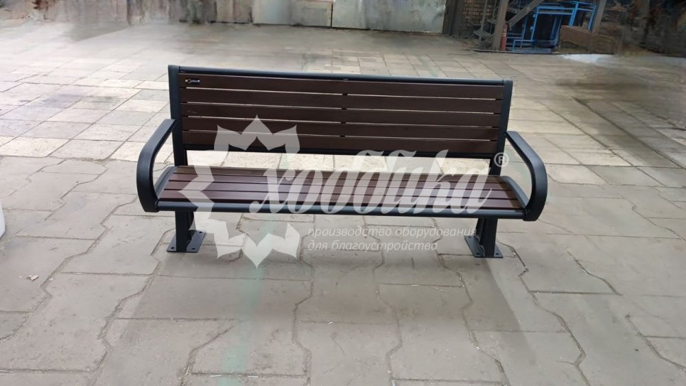 Скамейка алюминиевая «Сидней» 1,8 м палисандр распродажа - 1