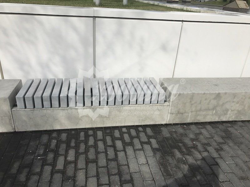 Скамейка бетонная «Сколково» без спинки - 8