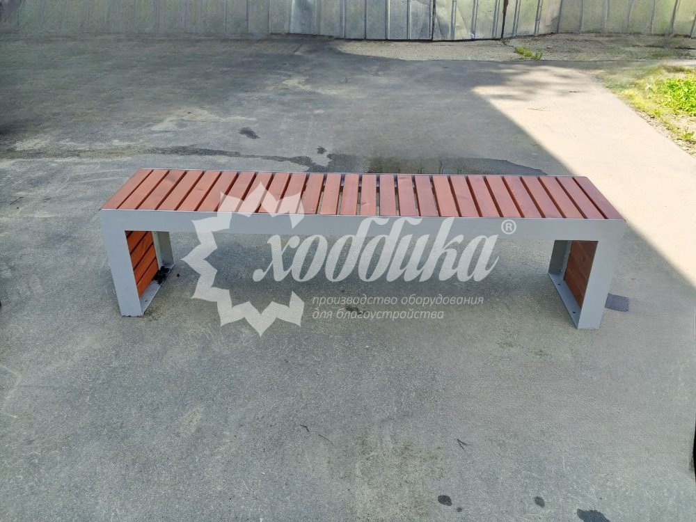 Скамейка стальная «Ладья» без спинки 1,8 м распродажа - 1