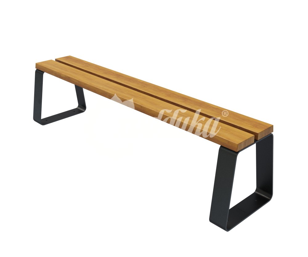 Скамейка стальная «Колледж» без спинки - 5