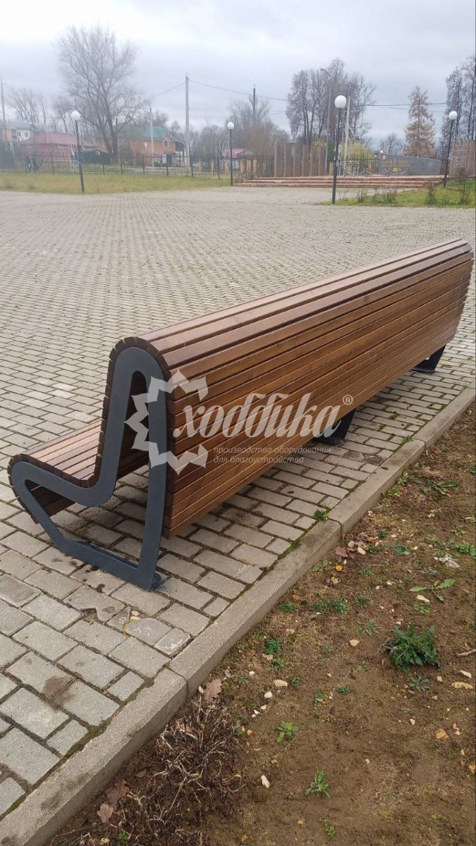 Скамейка стальная «Парабола» - 27