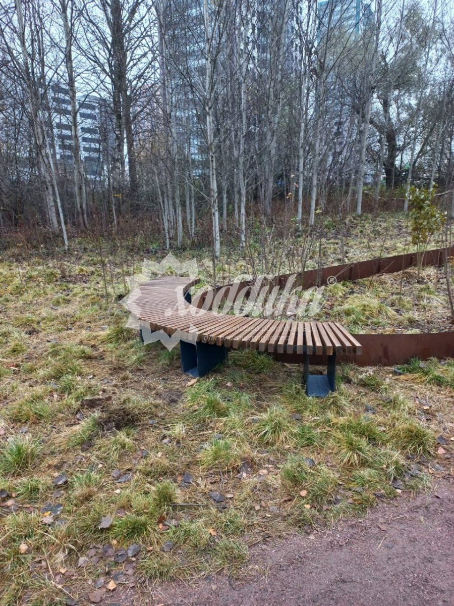 Скамейка стальная «Радиус» - 36