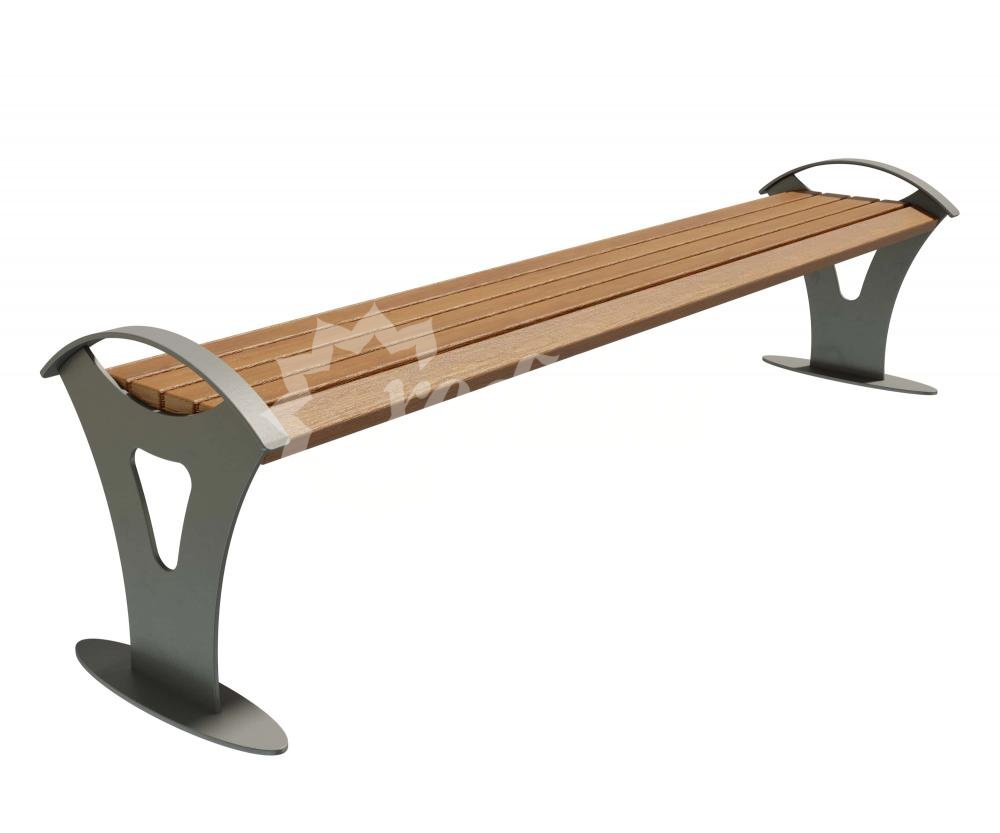 Скамейка стальная «Реноме» без спинки 1,5 м палисандр распродажа