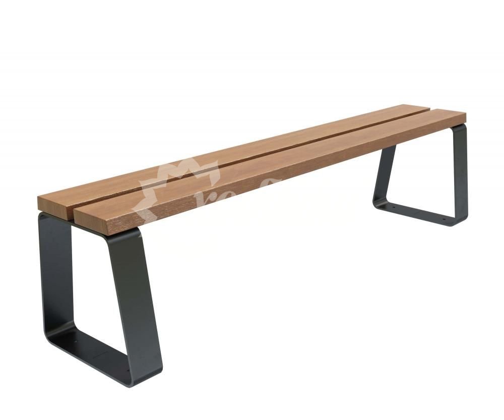 Скамейка стальная «Колледж» без спинки 1,5 м белая распродажа