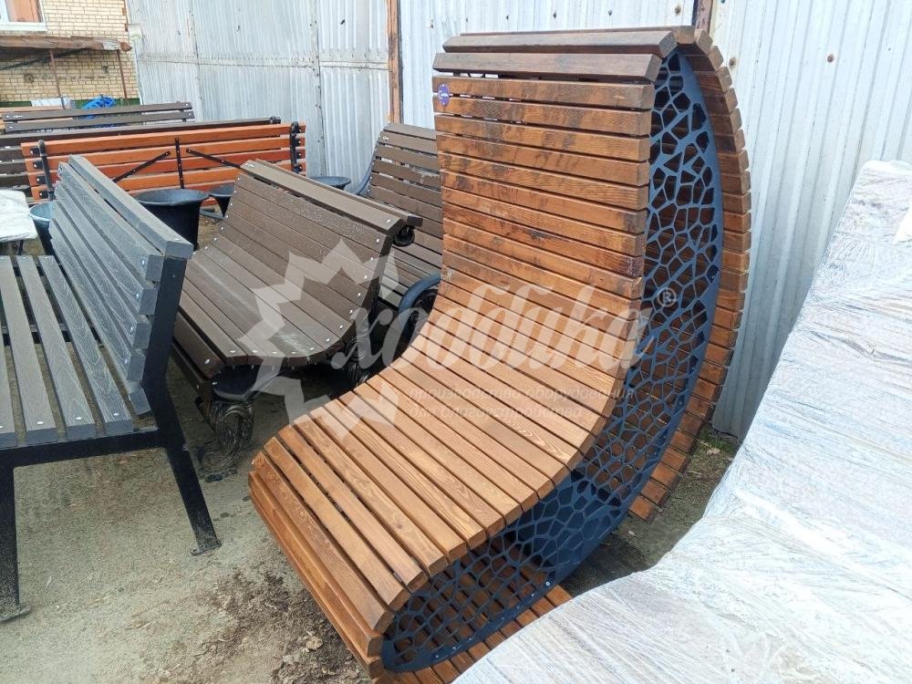 Кресло стальное «Филигран Уно» орех распродажа