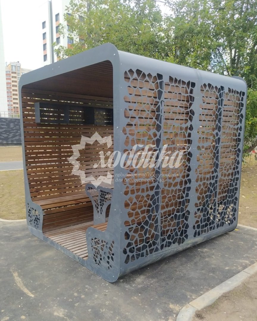 Осень в стиле комфорта: трибуны, указатели, вазоны, перголы - 17