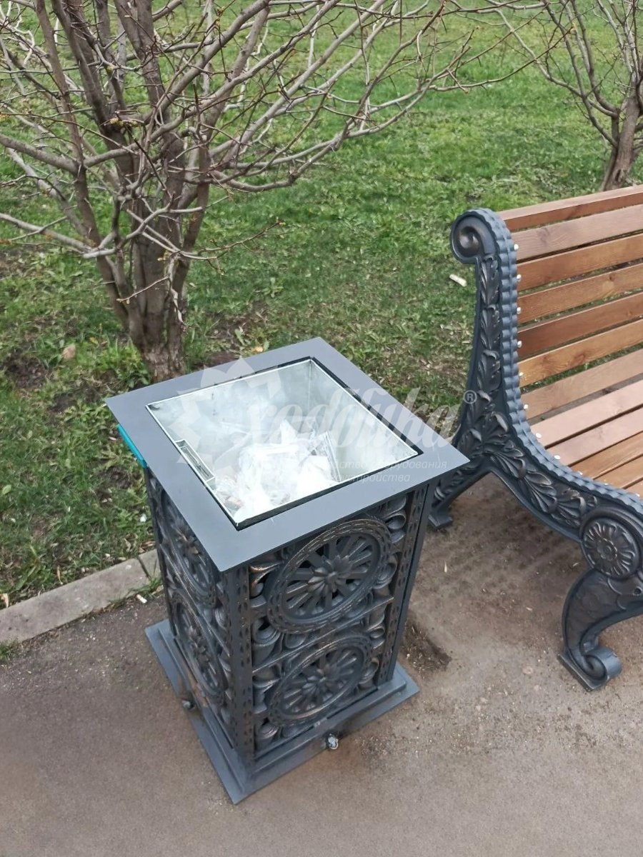 Урна чугунная квадратная «Валдай» - 13