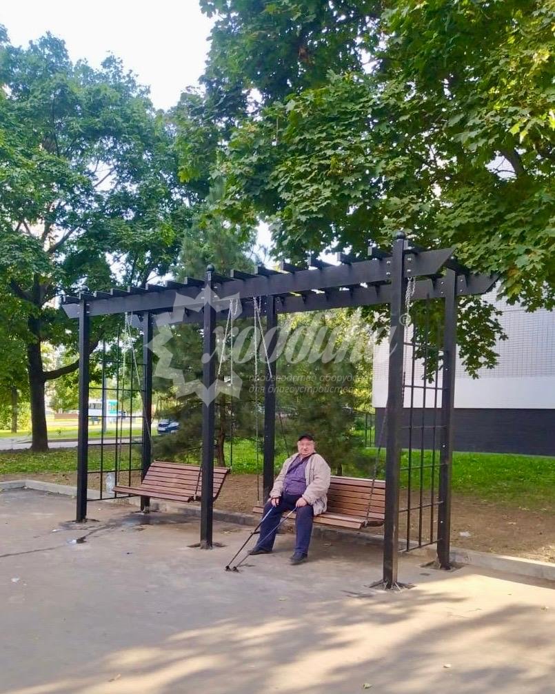 Качели садово-парковые «Зимний сад» двойные Качели садово-парковые «Зимний сад» двойные - 6