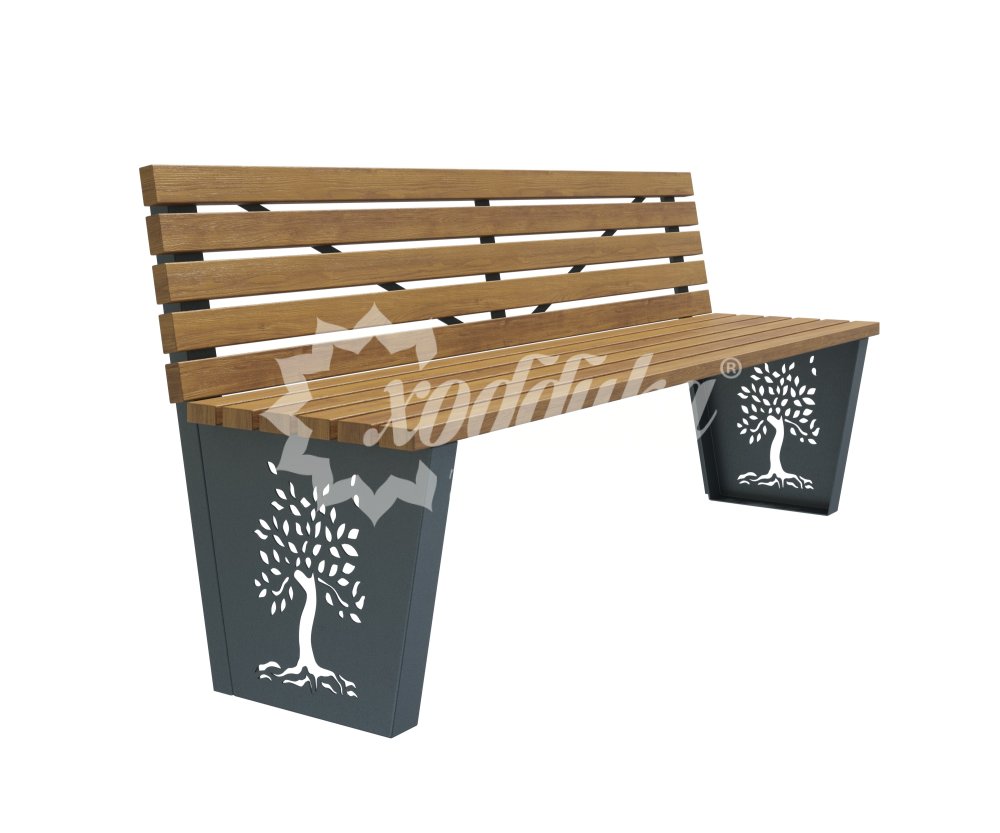 Скамейка стальная «Глобус» - 2