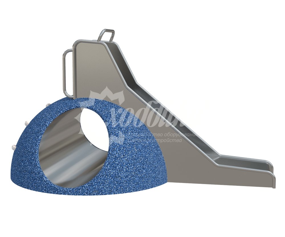 Полусфера из EPDM крошки «Баббл Плэй» с тоннелем, горкой и зацепами