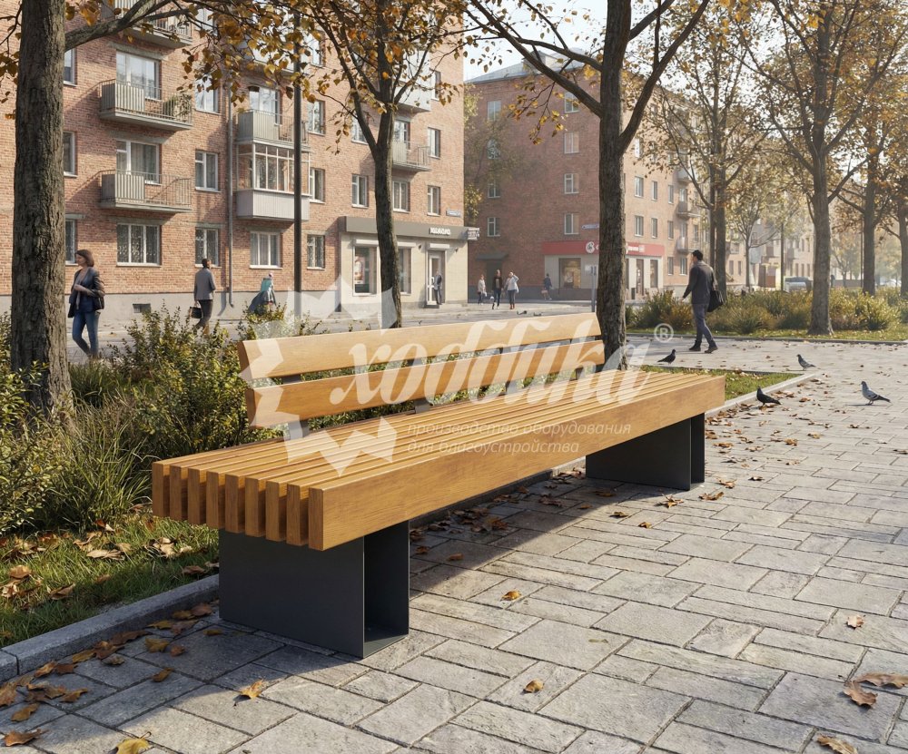 Скамейка стальная «Лондон» - 2