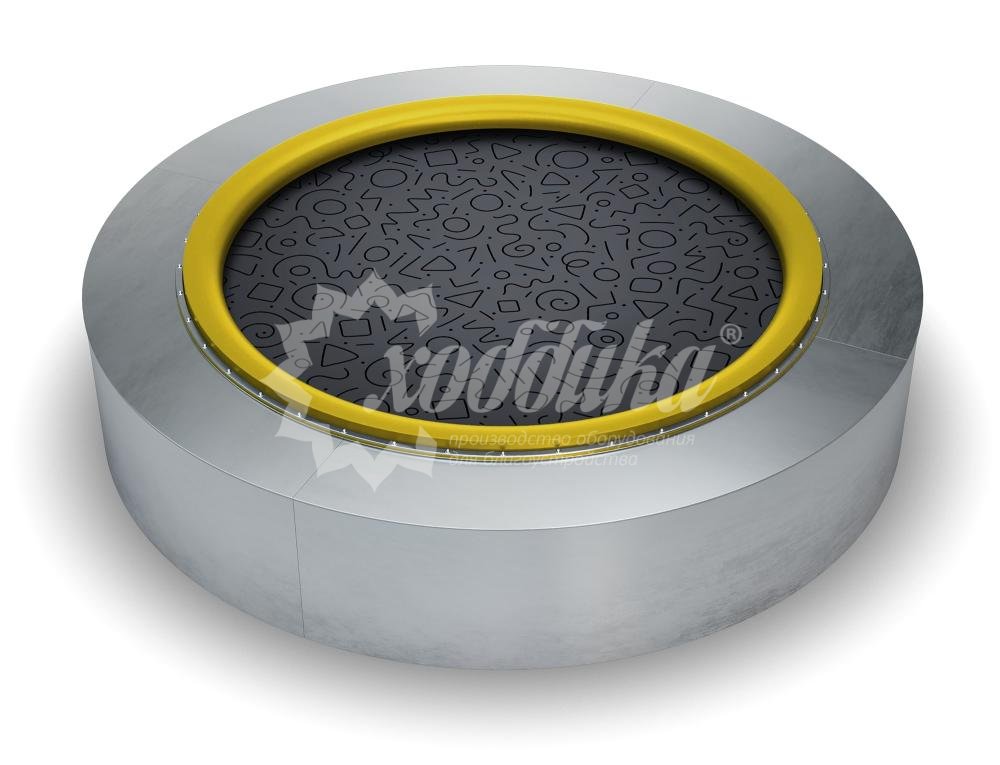 Батут с универсальным резиновым полотном «Forsa C-1200» круг с цветным защитным бортом