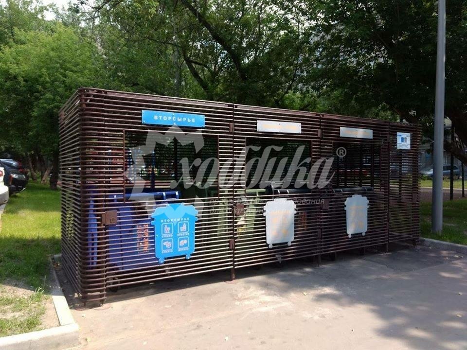 Контейнерная площадка для ТБО «МАФ - 6 PRO MAX» с хозблоком - 3