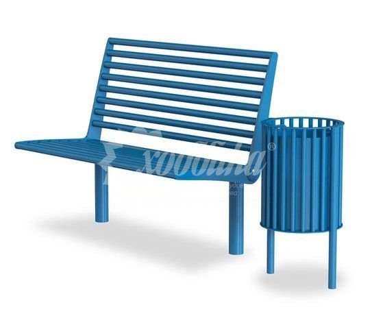 Комплект «Палермо цветной» скамейка + урна