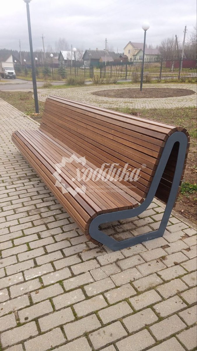 Скамейка стальная «Парабола» - 26