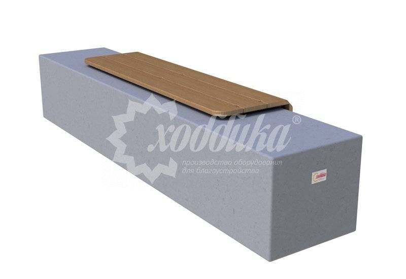 Скамейка бетонная «Сколково-1» без спинки - 2