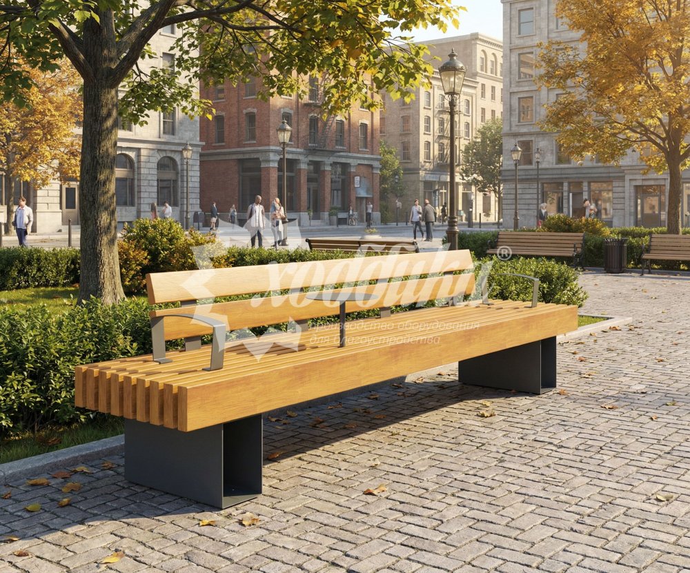 Скамейка стальная «Лондон» - 3