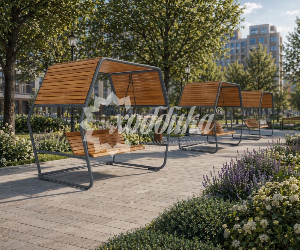 Садово-парковые качели «Грани Вуд» - 5