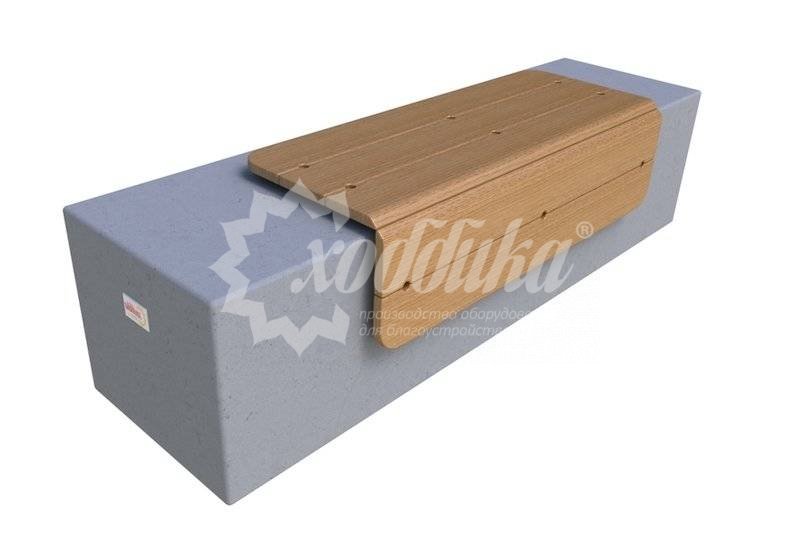 Скамейка бетонная «Сколково-1» без спинки - 3
