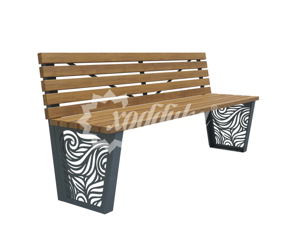 Скамейка стальная «Глобус» - 4