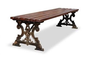 Банкетка чугунная «Ампир» 1,8 м палисандр распродажа