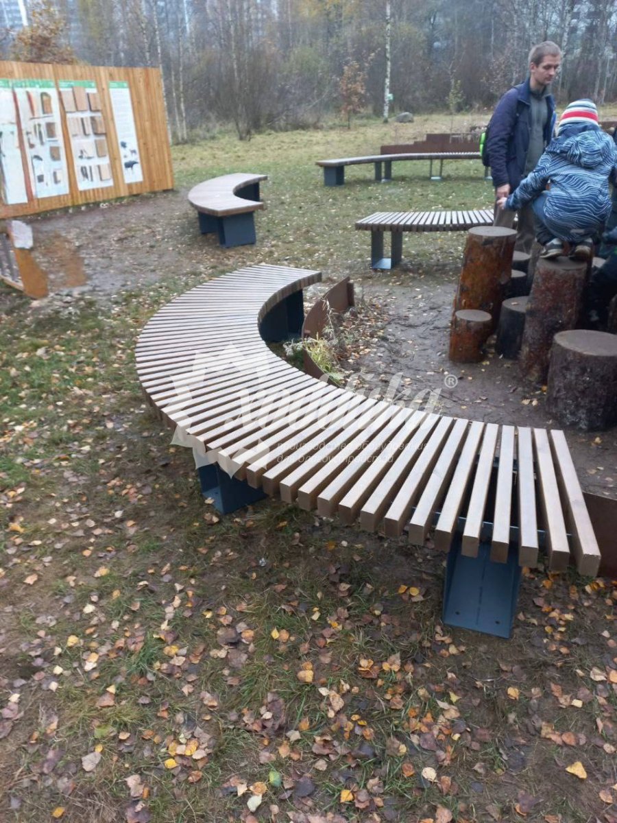 Скамейка стальная «Радиус» - 37