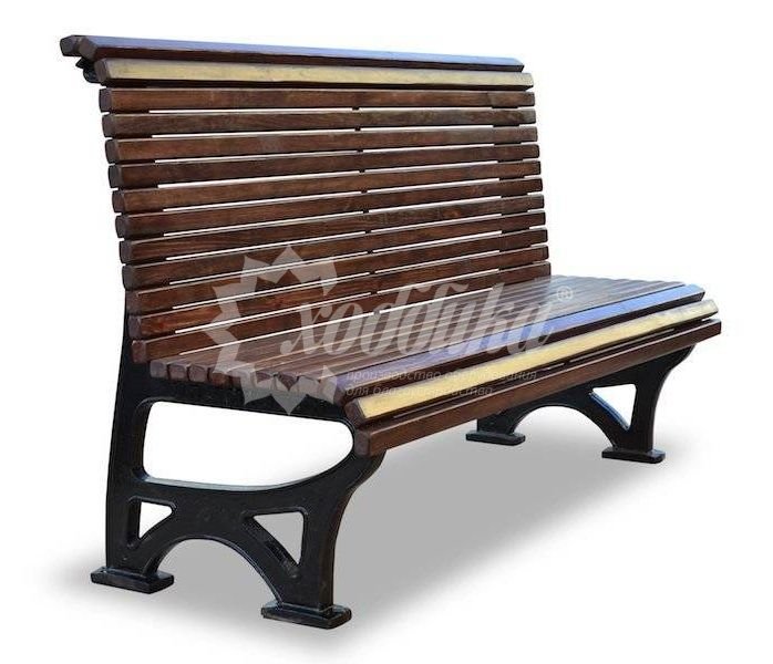 Скамейка алюминиевая «Вокзал» 1,5 м палисандр распродажа