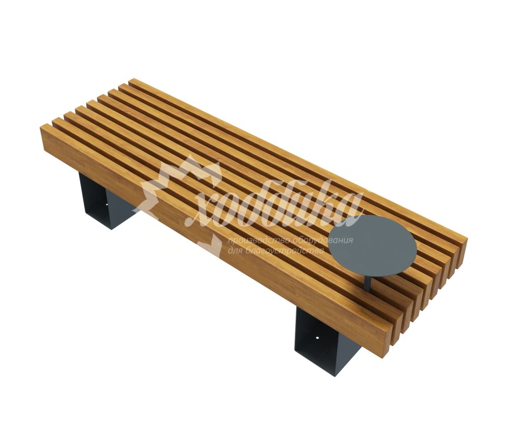 Скамейка стальная «Лондон» без спинки - 1