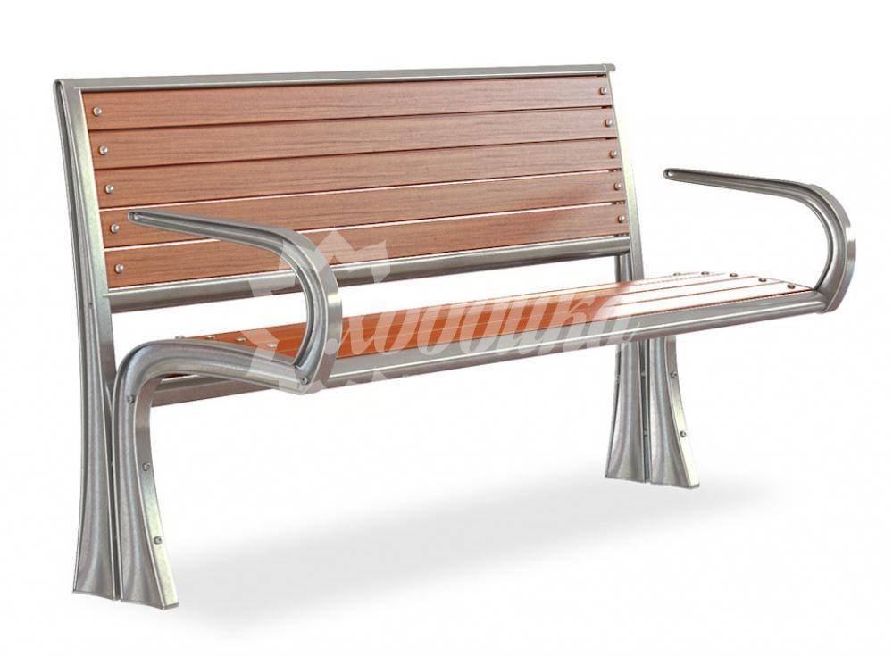 Скамейка алюминиевая «Сидней» 1,5 м палисандр распродажа