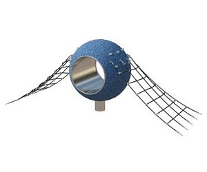 Сфера из EPDM крошки «Баббл Роуп - 2» с канатами