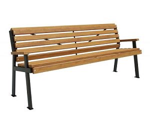 Скамейка стальная «Модерн» 1,8 м палисандр распродажа