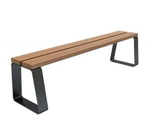 Скамейка стальная «Колледж» без спинки 1,5 м белая распродажа