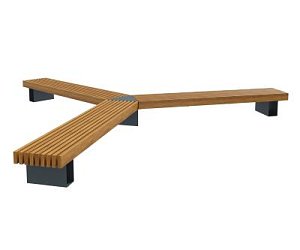 Скамейка стальная «Лондон» трехлучевая